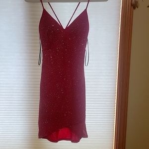 Red glittery dress